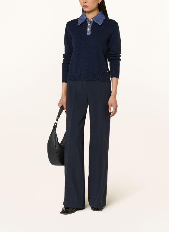 CINQUE CIDEMO Knit Polo Shirt DARK BLUE