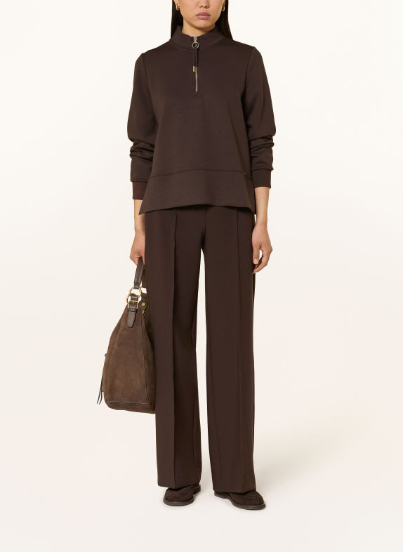CINQUE Sweat à capuche CIINERA MARRON FONCÉ