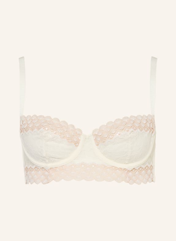SIMONE PÉRÈLE Biustonosz z fiszbinami RADIEUSE BEŻOWY / ECRU