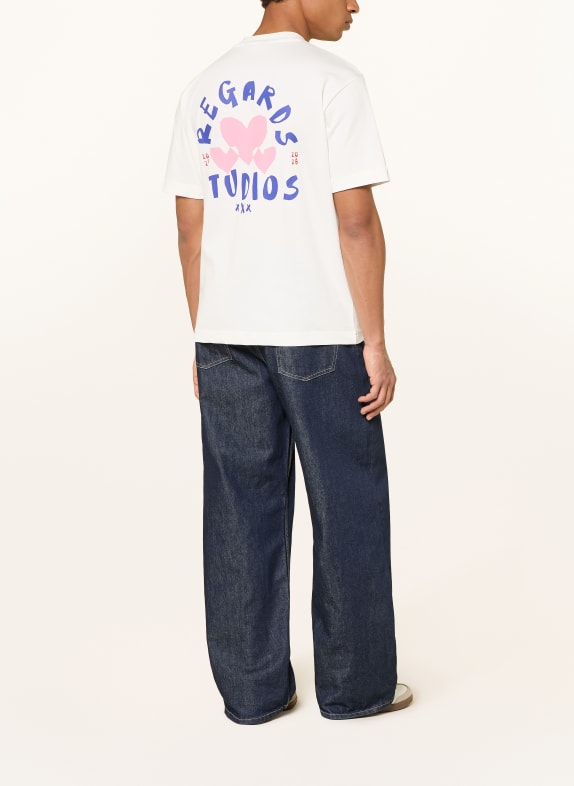REGARDS T-shirt VIT / ROSA / BLÅ