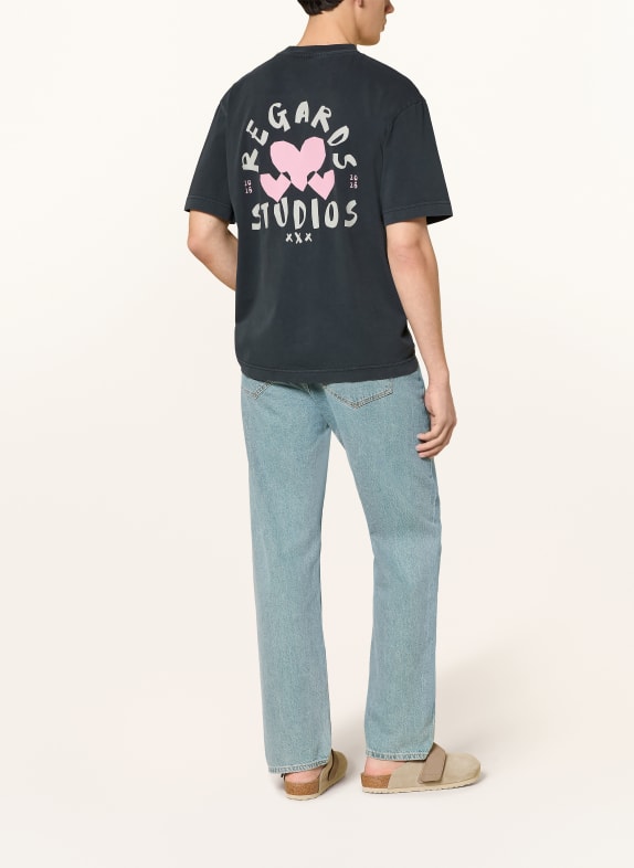 REGARDS T-shirt SVART / ROSA / LJUSGRÅ