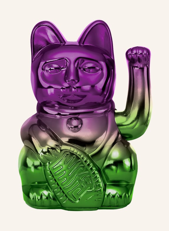 DONKEY Dekofigur LUCKY CAT PLAYER FOUR GRÜN / PINK