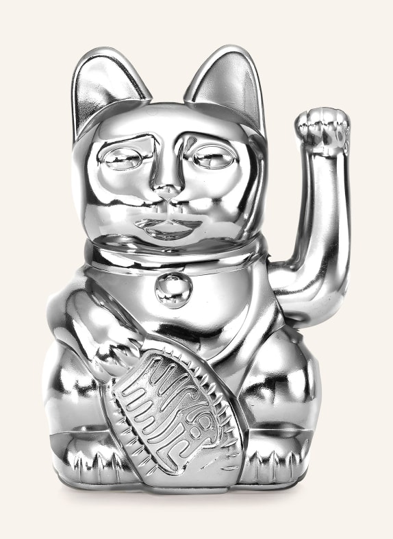 DONKEY Dekofigur LUCKY CAT SILBER