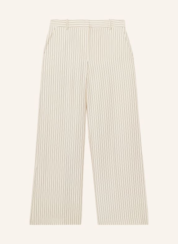 REISS Spodnie z marlowej tkaniny JAYCE KREMOWY / CZARNY