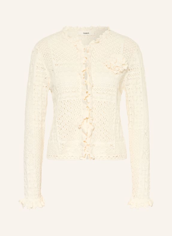 ba&sh Strickjacke SORIA mit Rüschen CREME