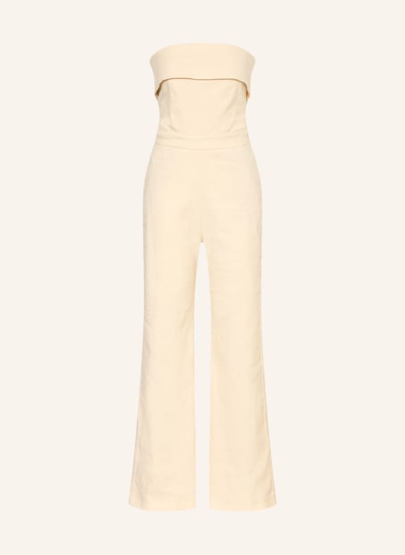 ba&sh Off-Shoulder-Jumpsuit CENELIA mit Leinen CREME