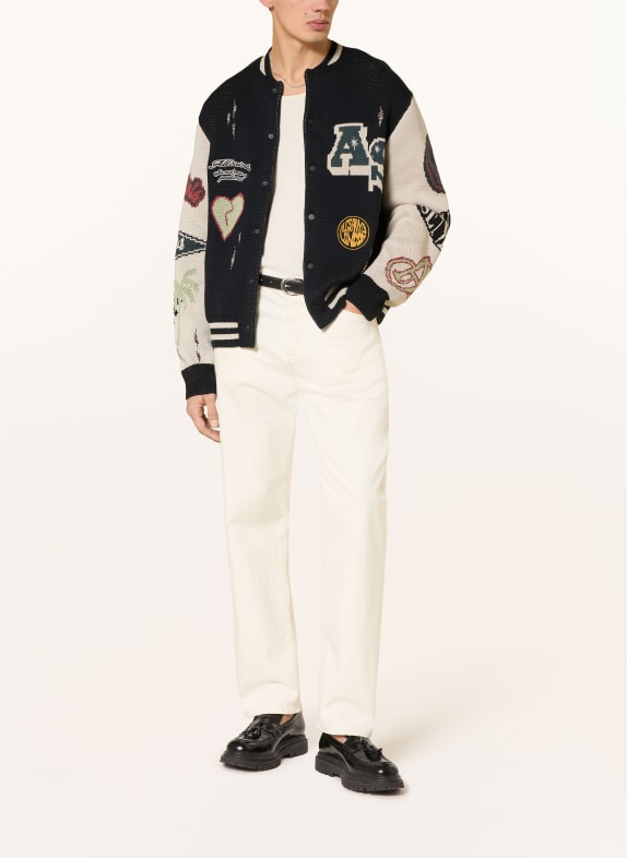 ALLSAINTS Vest CHASE ZWART / ECRU / ROOD