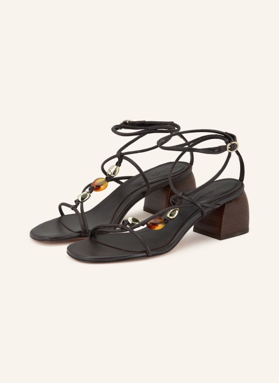 ba&sh Sandaletten CAYA mit Schmuckperlen DUNKELBRAUN