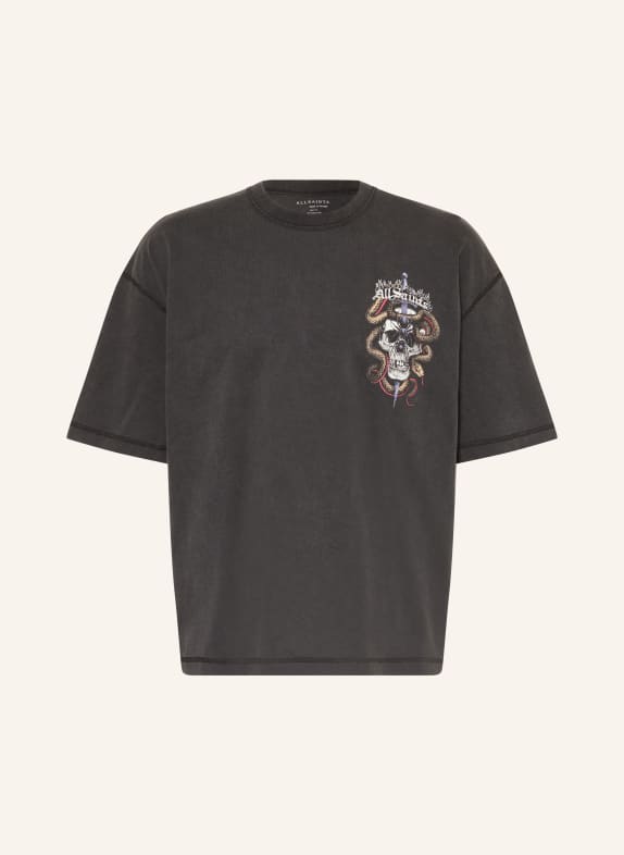 ALLSAINTS ARAKNID T-shirt BLACK / BROWN / ECRU