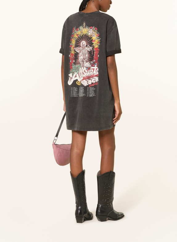 ALLSAINTS Robe en jersey ROQUE NOIR / ROUGE / JAUNE