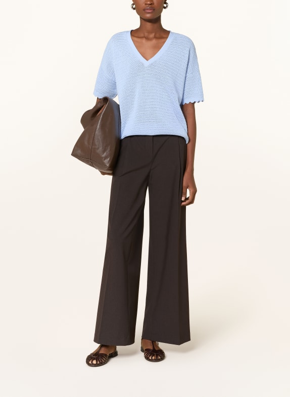 Phase Eight Gebreid shirt AMIRA LICHTBLAUW