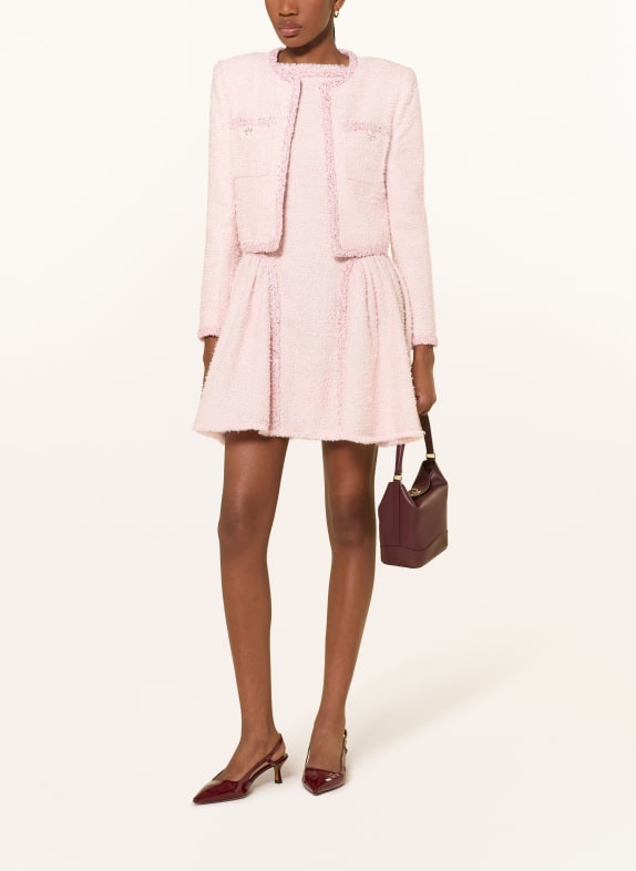 self-portrait Veste en bouclé avec fil pailleté et paillettes ROSE