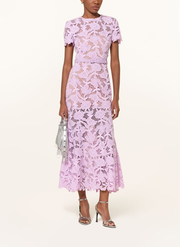 self-portrait Lace-up dress LIGHT PURPLE