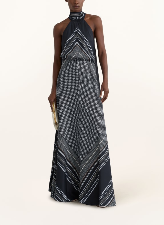 REISS Kleid SKYLAR DUNKELBLAU / BRAUN / HELLBLAU