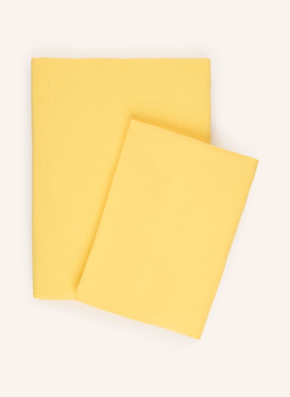 fleuresse Bettwäsche PROVENCE mit Leinen GELB