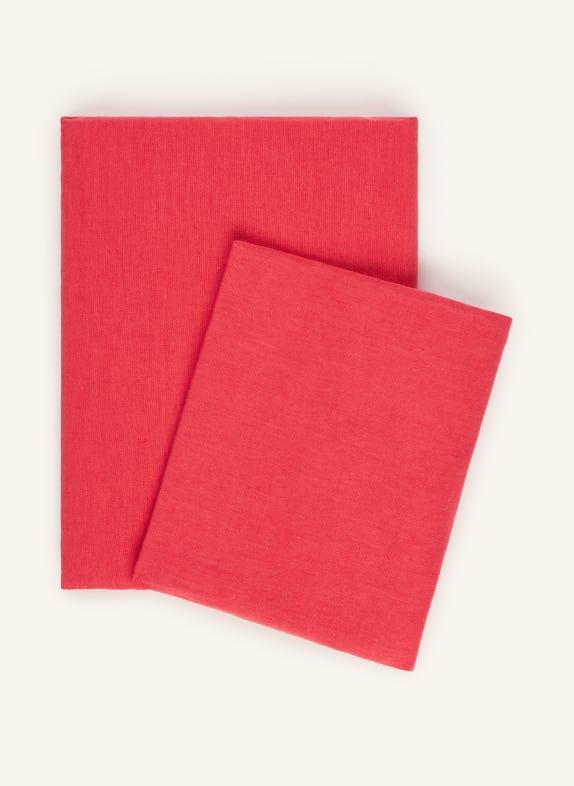 fleuresse Linge de lit PROVENCE en lin ROUGE