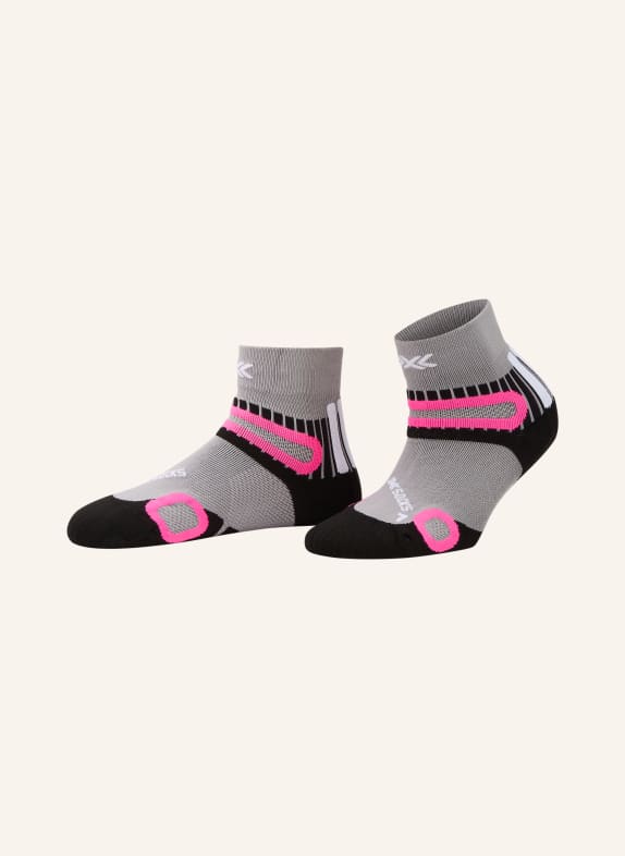 X-SOCKS Trekkingsokken HIKE DISCOVER ANKLE GRIJS / NEONROZE / ZWART