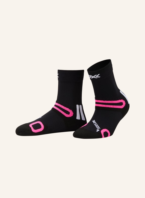 X-SOCKS Trekkingsokken HIKE DISCOVER CREW ZWART / NEONROZE / WIT