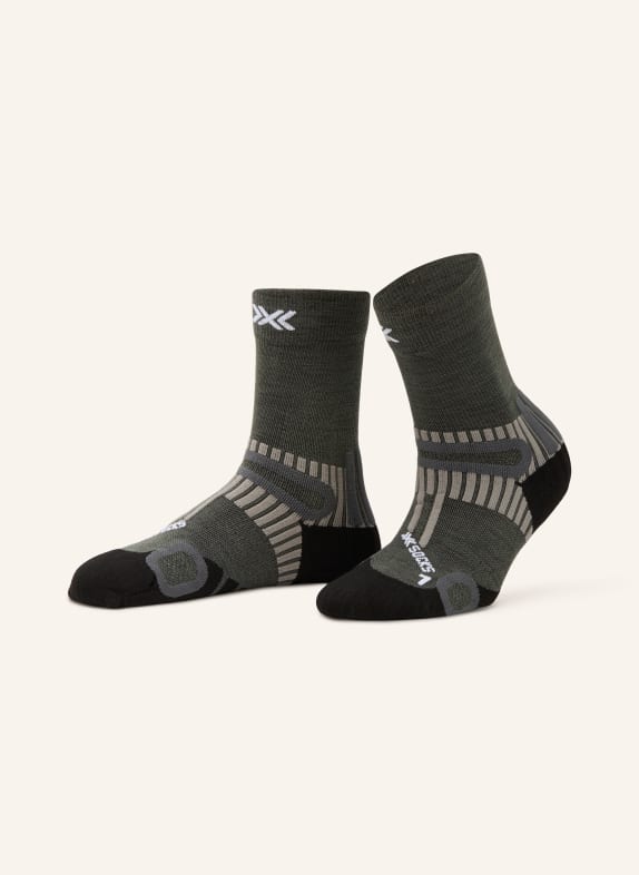 X-SOCKS HIKE PERFORM MERINO CREW Trekking Socks KHAKI / GRAY / BLACK