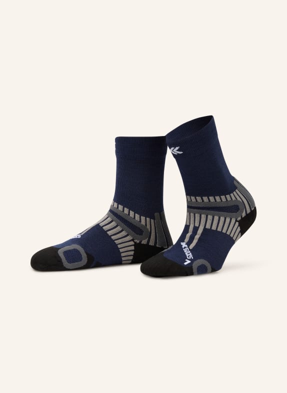 X-SOCKS Trekkingsokken HIKE PERFORM MERINO CREW DONKERBLAUW / GRIJS