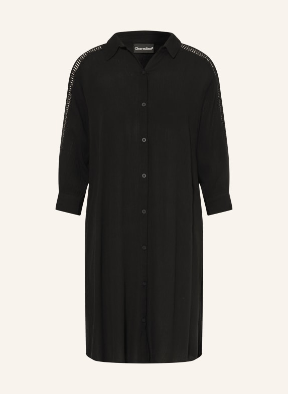 Charmline Strandkleid CAFTAN mit Spitze und 3/4-Arm SCHWARZ