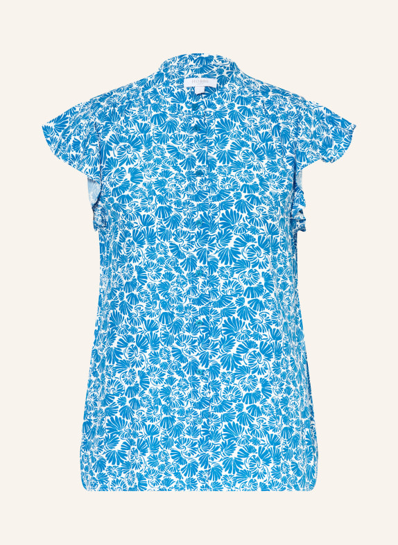 HOBBS HUDA Blouse Top BLUE / ECRU