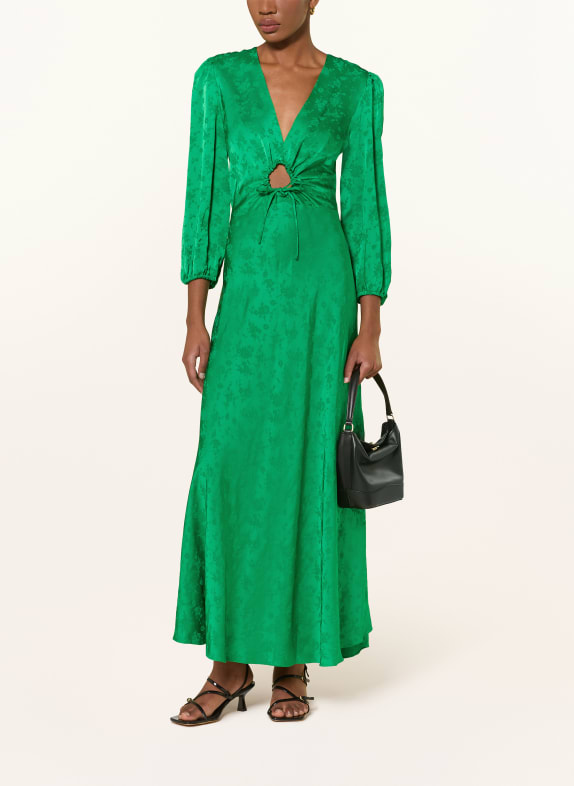 SANDRO Satinkleid GRÜN