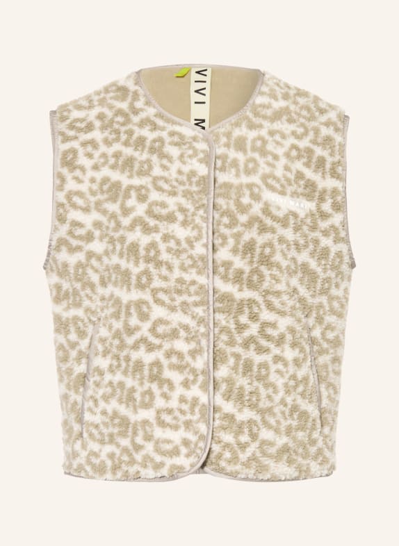 VIVI MARI Teddy fur vest CREAM / KHAKI