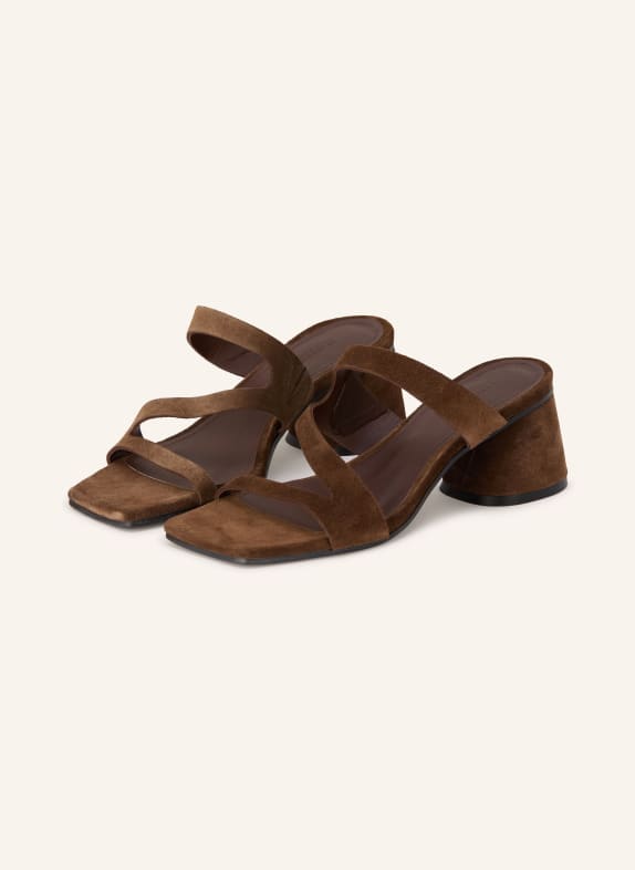 ALOHAS ORIELLE Mules DARK BROWN