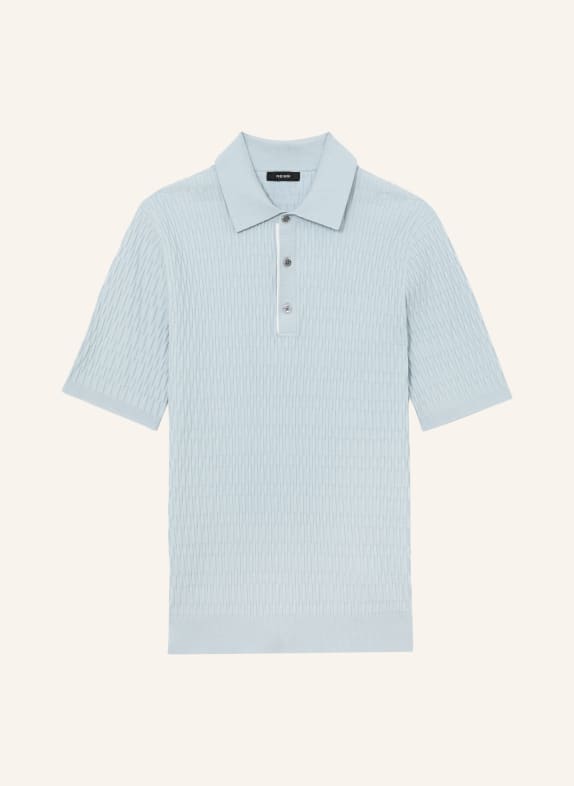 REISS Strick-Poloshirt ERA HELLBLAU