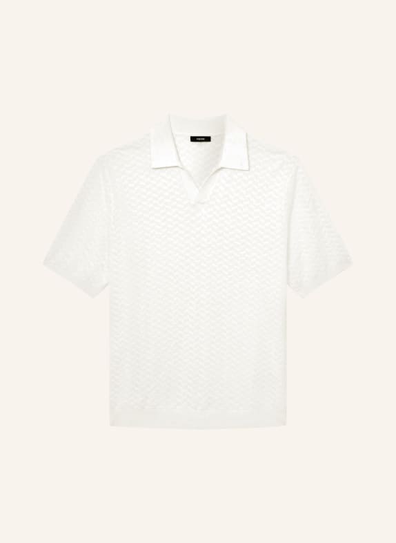 REISS Polo en maille SOL BLANC