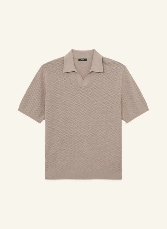 REISS Strick-Poloshirt SOL TAUPE