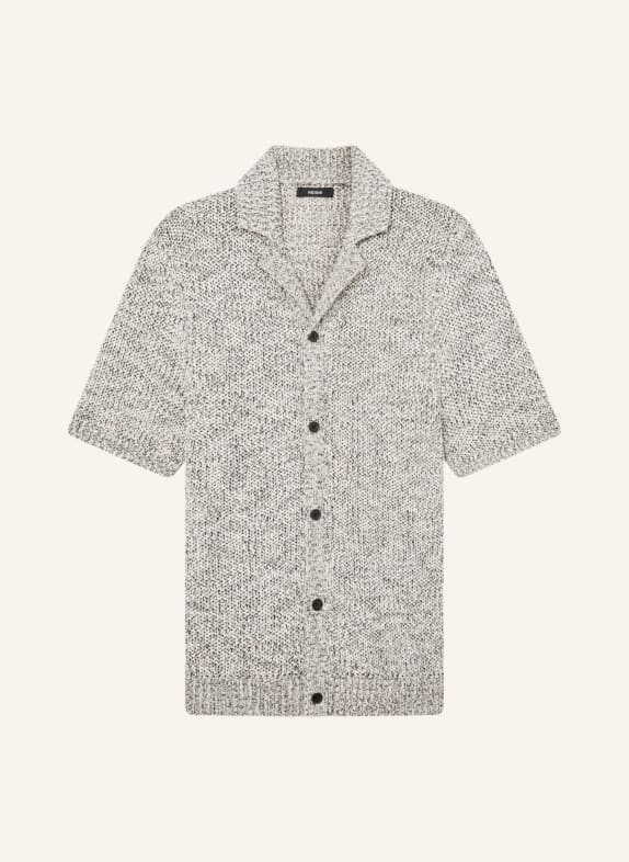 REISS Chemise en maille ADDIS Extra Slim Fit BEIGE / BLANC / NOIR