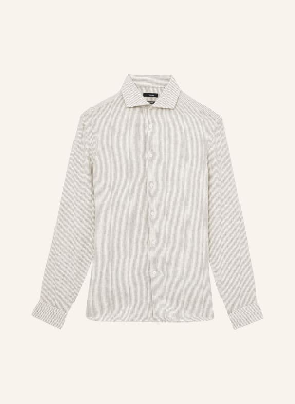 REISS Regular-Fit Linen Shirt WHITE / OLIVE