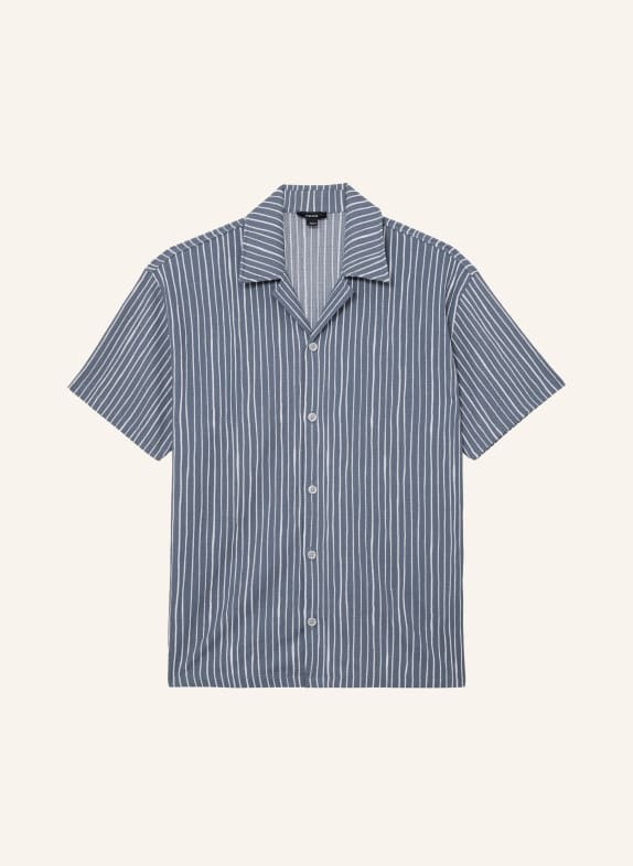REISS Resorthemd MAX Regular Fit BLAUGRAU / WEISS