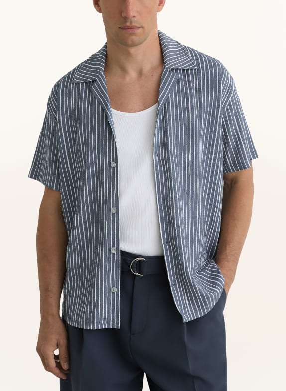 REISS Resorthemd MAX Regular Fit BLAUWGRIJS / WIT