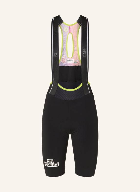 CAFÉ DU CYCLISTE Radhose VICTOIRE mit Trägern und gepolstertem Einsatz SCHWARZ / LILA / ROT