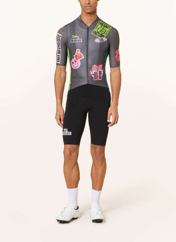 CAFÉ DU CYCLISTE BERGIDA Cycling Jersey DARK GRAY / RED / GREEN