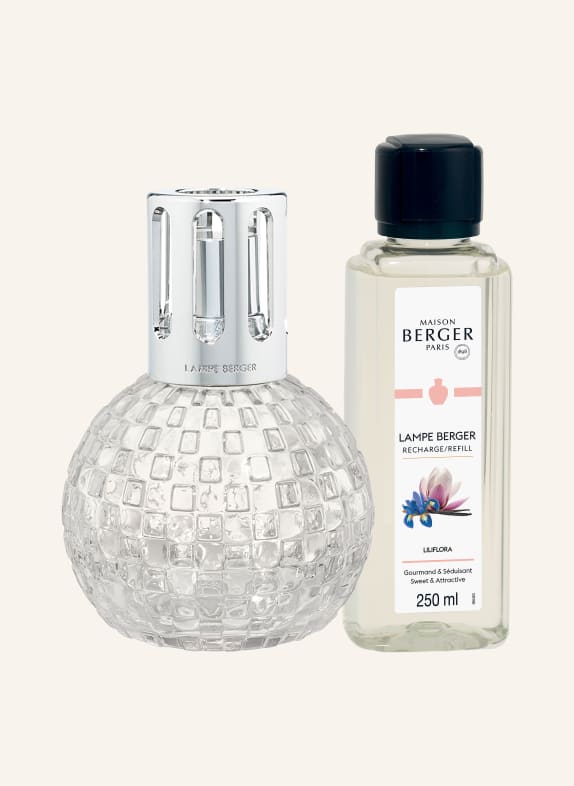MAISON BERGER PARIS MIRAGE Set: Aroma lamp and refill WHITE / SILVER