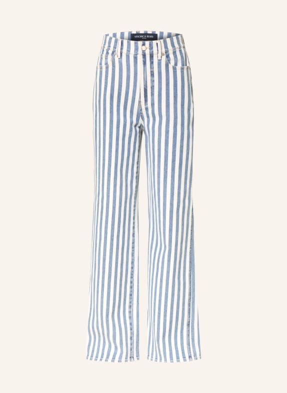 Veronica Beard Wide Leg Jeans TAYLOR M0276 SALTWATER STRIPE