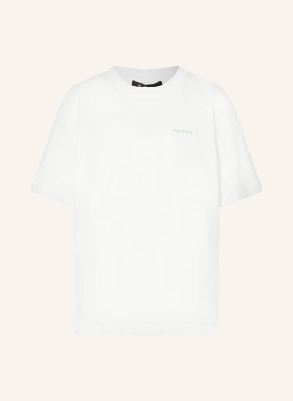 maje T-Shirt WEISS / HELLGRÜN / DUNKELBLAU