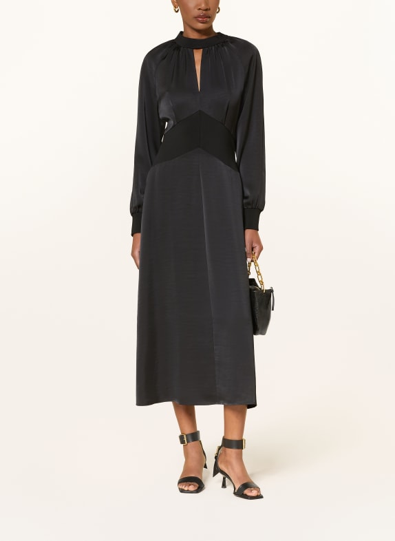 ALLSAINTS ROYA Satin Dress BLACK