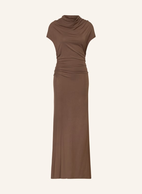 ALLSAINTS Sukienka z dżerseju SELENA CIEMNOBRĄZOWY