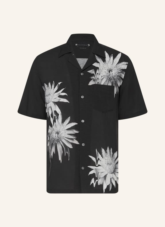 ALLSAINTS Resorthemd FLORAZE Relaxed Fit SCHWARZ / HELLGRAU / WEISS