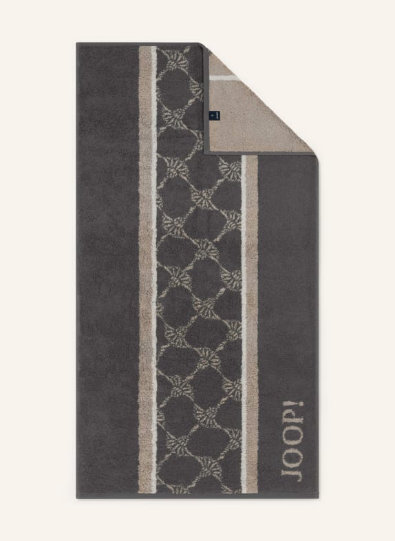 JOOP! Shower towel DARK GRAY / CREAM / TAUPE