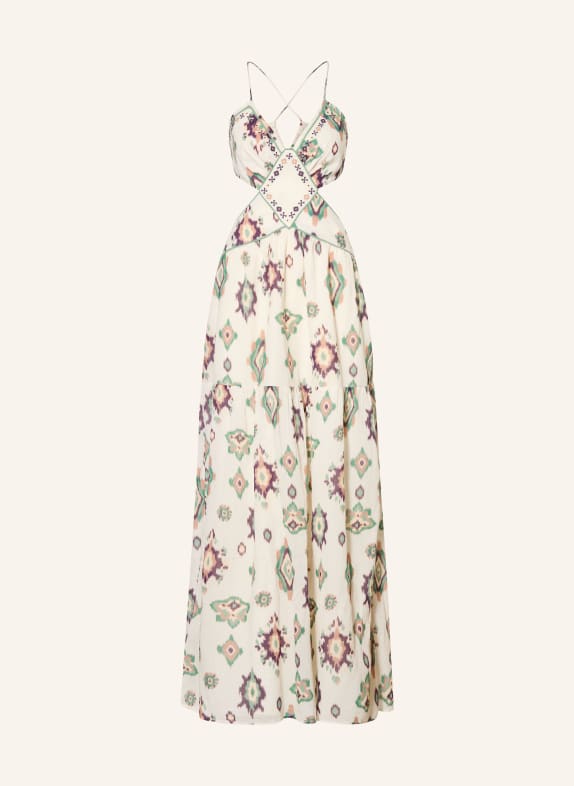 ba&sh Kleid OMELIA ECRU / DUNKELLILA / GRÜN