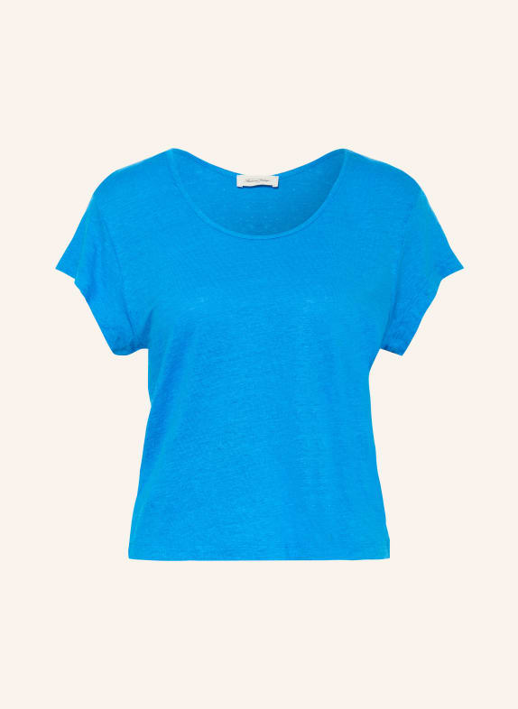 American Vintage Tričko DUALY z lnu MODRÁ