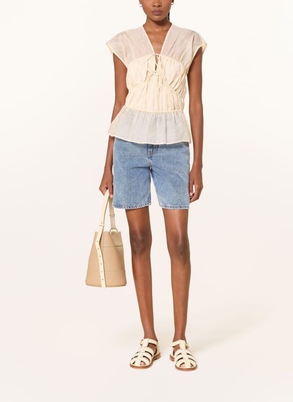 CLAUDIE PIERLOT Blusenshirt mit Rüschen CREME