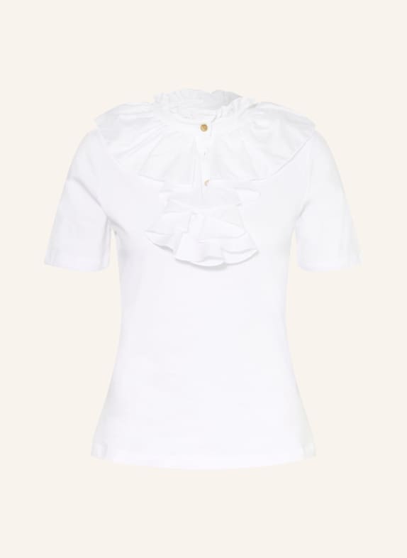 Rich & Royal T-shirt à volants BLANC