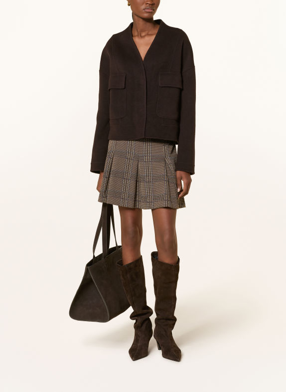 Rich & Royal Boxy jacket DARK BROWN